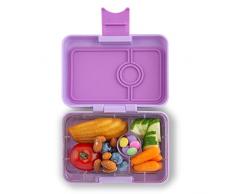 Yumbox Mini XS Snackbox - 3 Fächer (Lila Purple) | Kleine Kinder Bento Box | Brotdose Vesperbox für Krippe, Kindergarten