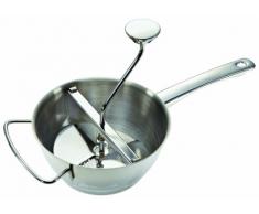 Leifheit Passiermühle Ø 20 cm ProLine-Serie inkl. 3 Einsätzen, aus hochwertigem Edelstahl zum Passieren von Obst, Gemüse, Babynahrung, Suppen, spülmaschinengeeignet, Passiersieb, Kartoffelpresse