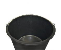 10x Baueimer DEWEPRO® - Mörteleimer - Putzeimer - Extra stabil mit Henkel und Skalierung - 20l, 20 Liter