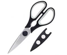 KAGEN Multifunktions-Küchenschere mit Anti-Rutsch-Griff und Hülle - Universal-Küchenschere/Mehrzweck-Schere/Allzweck-Schere/Vielzweck-Schere