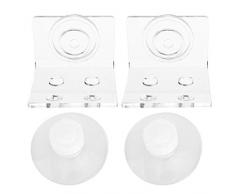 Atyhao Korallenregalhalter, 2-TLG. Korallenfragmentregal Acryl-Aquarium Korallenregal Transparentes Aquarium Halterung Aquarium 4 Löcher Frontlader Biegekoralle SPS-Knopfbasis