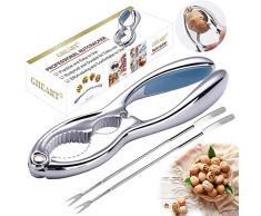 GHEART Nussknacker Walnüsse, Nußknacker Nut Cracker Walnussknacker Haselnussknacker Zinkdruckguss für Nüsse Schalentiere Meeresfrüchte Krabbenbein-Silber, 1 Stück