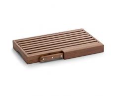 Zeller 25225 Brotschneidebrett mit Messer 39.5 x 23.5 x 4 cm, Bamboo