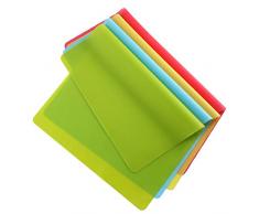 Supvox 4 paket silikonfolie für handwerk silikon tischset schmuck gießformen matte silikon antihaft ton matte hitzebeständige rutschfeste zähler matte lebensmittelqualität esstisch matte backmatte