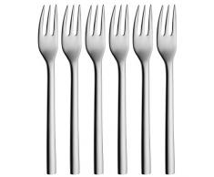 WMF Nuova Kuchengabel Set, 6-teilig, Cromargan Edelstahl poliert, spülmaschinengeeignet, L 16 cm