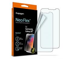 Samsung Galaxy S8 Schutzfolie, 2 Stück, Spigen, Kein Glas, Hüllenfreundlich, Wasser Installation, Samsung Galaxy S8 Displayschutzfolie, S8 Folie (565FL22269)