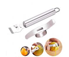 YFOX Zitronenschäler und Orangenschäler - Kitchen Professional Peeling Tool Orange Citrus Peeling Tool aus Edelstahl