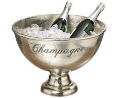 Home Collection Sektkühler Champagnerkühler H34 D47 Silber Aluminium