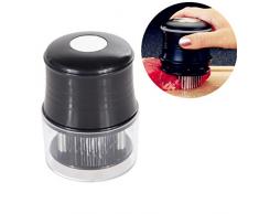 Qiorange Fleischzartmacher Fleischstecher Steaker Grill Marinieren Edelstahl 56 Klingen schwarz