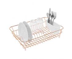 Simplywire Abtropfgestell mit Besteckkorb, Kupfer, rostfrei