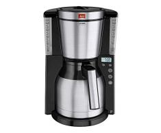 Melitta Look Therm 1011-16, Filterkaffeemaschine mit Thermkanne und Timer-Funktion, AromaSelector, Schwarz Filter-Kaffeemaschine, Edelstahl, 1.2 liters