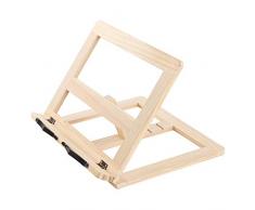 Buchständer Holz Bambus,Holz verstellbar Book Ständer Kochbuch Halter Lesung Schreibtisch, Buchstütze Buchständer Kochbuchhalter mit Neigungsstufen Bambus Halter 30x25x4cm, verstellbar, Natur