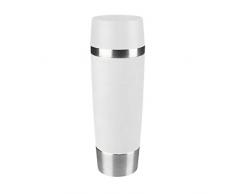 Emsa 515682 Travel Mug Standard-Design Grande, Thermobecher/Isolierbecher, 500ml, hält 4h heiß/ 8h kalt, 100% dicht, auslaufsicher, Easy Quick-Press-Verschluss, 360°-Trinköffnung, Farbe weiß