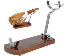 Schinkenhalter Zusammenklappbar Nussbaumfarben mit Anti-Rutsch-Füßen - Jamonero Jamonprive