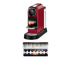 Krups Nespresso XN7405 Kapselmaschine New CitiZ, Thermoblock-Heizsystem, 1 L Wasserbehälter, 19 Bar, cherry-rot