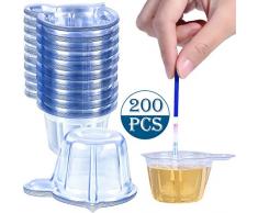 200 Stück Urin Becher Kunststoff Urin Sammelbecher Einweg Urin Probenbecher für Schwangerschaft Test, 40 ml