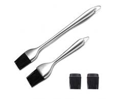 Einsgut Grillpinsel Hitzebeständig Premium Silikon Pinsel Backpinsel Grillpinsel BBQ Pinsel