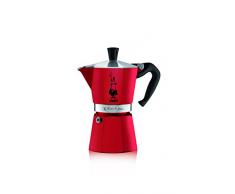 Bialetti 4943 MOKA COLORS Espressokocher, Aluminium, 1 Cups, rot