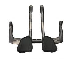TOSEEK 3K Voll Carbon -Triathlon Zeitfahren TT Bike Lenker + Rest Bar-Set Matte für Rennrad (460mm)