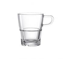 Leonardo Senso Henkeltasse, Kaffeetasse, Kaffee Becher, Kaffeebecher, Glas, 170 ml, 24013