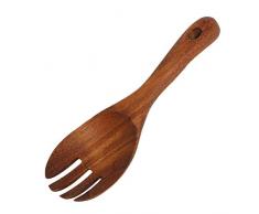 UPKOCH Holz Akazien Salatbesteck Salatgabel Löffel Holzlöffel Obstlöffel Dessertlöffel Geschirr Utensilien Kochgeschirr für die Küche nach Hause