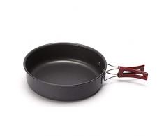 Kentop Camping Pfanne mit Klappgriff und Antihaft-Beschichtung Bratpfanne für Camping Picknick Ausflug Kochgeschirr