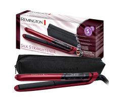 Remington Haarglätter Silk S9600, Keramikbeschichtung mit Seidenproteinen, rot