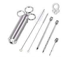 Naliovker Neue 2 Unzen Fleisch Spritze Spritze Geflügel Marinade Geschmack Spritze Fleisch Würze Spritze Grill Kit Küchen Werkzeug 3 Pin