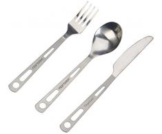 Relags Nordisk Titanbesteck-3er Set Besteck, Silber, One Size