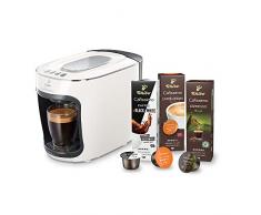 Tchibo Cafissimo mini Kapselmaschine (für Kaffee, Espresso und Caffè Crema) inkl. 30 Kapseln, Weiß