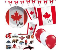 10 Becher * KANADA * für Party und Geburtstag von DH-Konzept // Pappbecher Partybecher Kinder Geburtstag Party Fete Set Ahorn