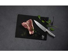 Nirosta Kochmesser Swing, Küchenmesser Edelstahl, Rutschfester Griff, scharfes Allzweckmesser zum Schneiden, Hacken und Filetieren, handgeschärftes Messer (Klingenlänge: ca. 21 cm), Menge: 1 Stück