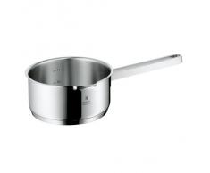 WMF Function 4 Stielkasserolle, ohne Deckel 16 cm, 1,4l, Cromargan Edelstahl poliert, 4 Abgießfunktionen, Innenskalierung, induktionsgeeignet, rot