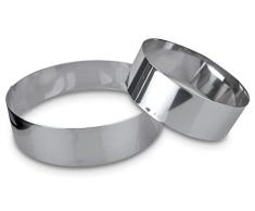 Städter 625112 Tortenring Durchmesser 18 x 6 cm, edelstahl, silber, 17 x 17 x 5 cm,