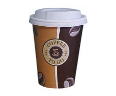 Gastro-Bedarf-Gutheil 100 Pappbecher Einwegbecher EINWEG Coffee to go 0,3 L Top Becher mit 100 Deckel in weiss Ideal für Coffee Latte Machiato Cappuccino Chocolate Tea Cream