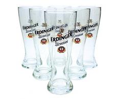 6 Erdinger Weißbräu Urweisse Weißbiergläser Gläser 0,5 Set - geeicht