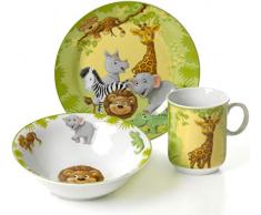 Ritzenhoff & Breker Kindergeschirr Set Dschungeltiere, 3-teilig
