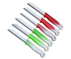 Schwertkrone 6 Küchenmesser Wellenschliff | Messerset Solingen | Gemüsemesser scharf gezahnt/Welle/Schälmesser Obstmesser Allzweckmesser Bandstahl 8,5 cm Klinge