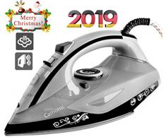 Camonti Bügeleisen, 2500W Dampfbügeleisen mit einstellbarem Dampfstoß 300ml Wassertank, Antihaft-Keramik Bügelsohle,Anti-Tropf & Selbstreinigung,Vertikal und Horizontal dampf[Energieklasse A+++]