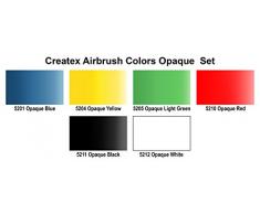 Createx Farbe Farben-/Bratenspritze ab Primary Set Airbrush Opak-Set 4 Ounce Opaque Colors
