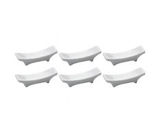 Maxwell & Williams 6er Set Messerbänkchen, Besteckablagen White Basics weiß