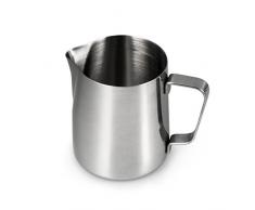 YOUZiNGS Milchkännchen aus Edelstahl zum Aufschäumen, Milchkanne 500ml, Milchaufschäumer 0,5 Liter für Kaffee, Milchschaum, Barista Aufschäumkännchen, Cafe, Milk jug, Farbe: Hochglanz Silber, Marke
