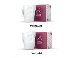 Fiftyeight Henkeltassen 2er Set vergnügt und verdutzt - 350 ml Henkelbecher