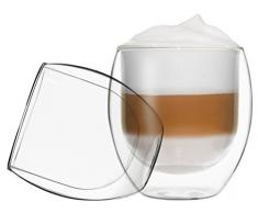 DUOS 2x 410ml Jumbo doppelwandige Thermo Gläser mit Schwebe-Effekt, Cocktails