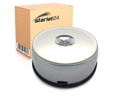 LED Drehteller für 3D Glasfiguren Untersetzer Sockel mit Farbwechsler Drehteller mit 7-LEDs