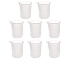 8 Stück Silikon-Messbecher, 100 ml Silikon-Becher für Harz, Antihaft-Mischbecher Epoxidharz-Becher DIY Kleber-Werkzeugbecher für handgefertigte Epoxidharz-Gießformen Art Waxing Kitchen