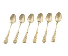 GRÄWE® 6 Stück Espressolöffel Rosendekor, Farbe Gold