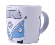 Brisa VW Collection - Volkswagen Bulli Bus T1 Kaffee-Tee-Tasse-Becher für Küche, Werkstatt, Büro - Camping-Zubehör/Geschenk-Idee/Souvenir (Motiv: Front/Blau/Weiß)