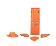 Börner V1 Gemüsehobel Starter Set orange, Kartoffelschneider Gurkenhobel Gemüseschneider Küchenreibe Pommesschneider Obstreibe Krauthobel
