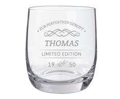 Personello® Whiskyglas mit Gravur, Limited Edition, Name/Jahr/Text personalisiert, graviertes Whiskyglas “Tumbler”